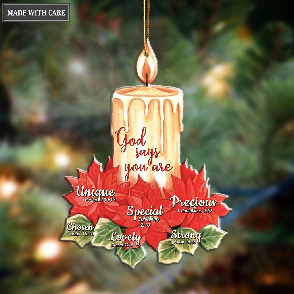Christmas Candle God Says You Are Ornament