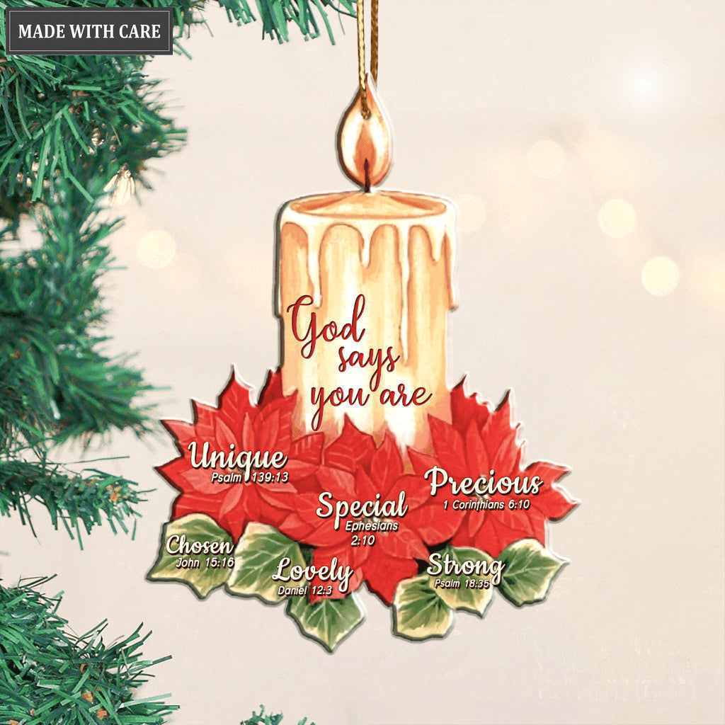 Christmas Candle God Says You Are Ornament
