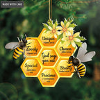 Honey Bee Honeycomb God Says You Are Ornament