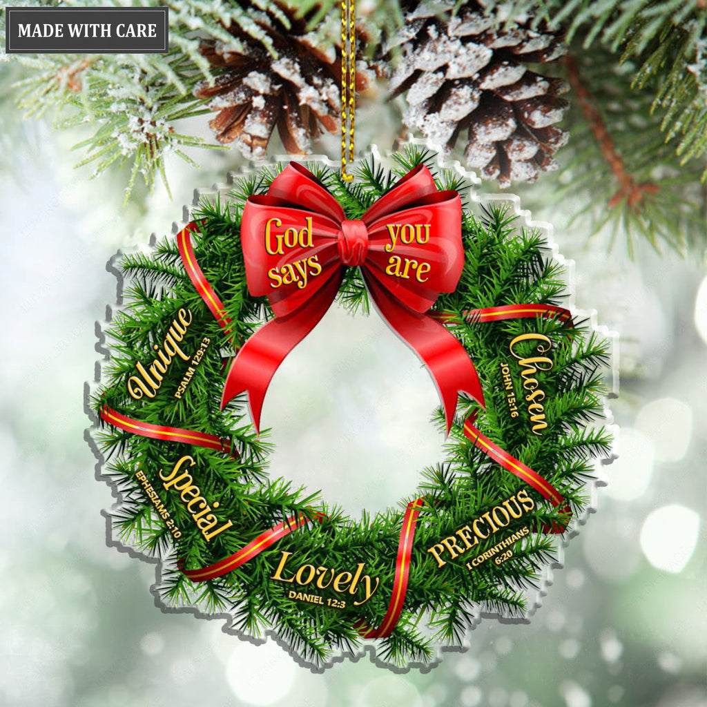 Wreath God Says You Are Ornament