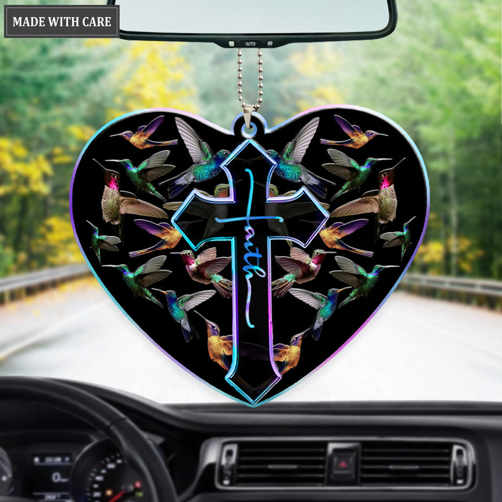 Hummingbird Heart Faith Ornament