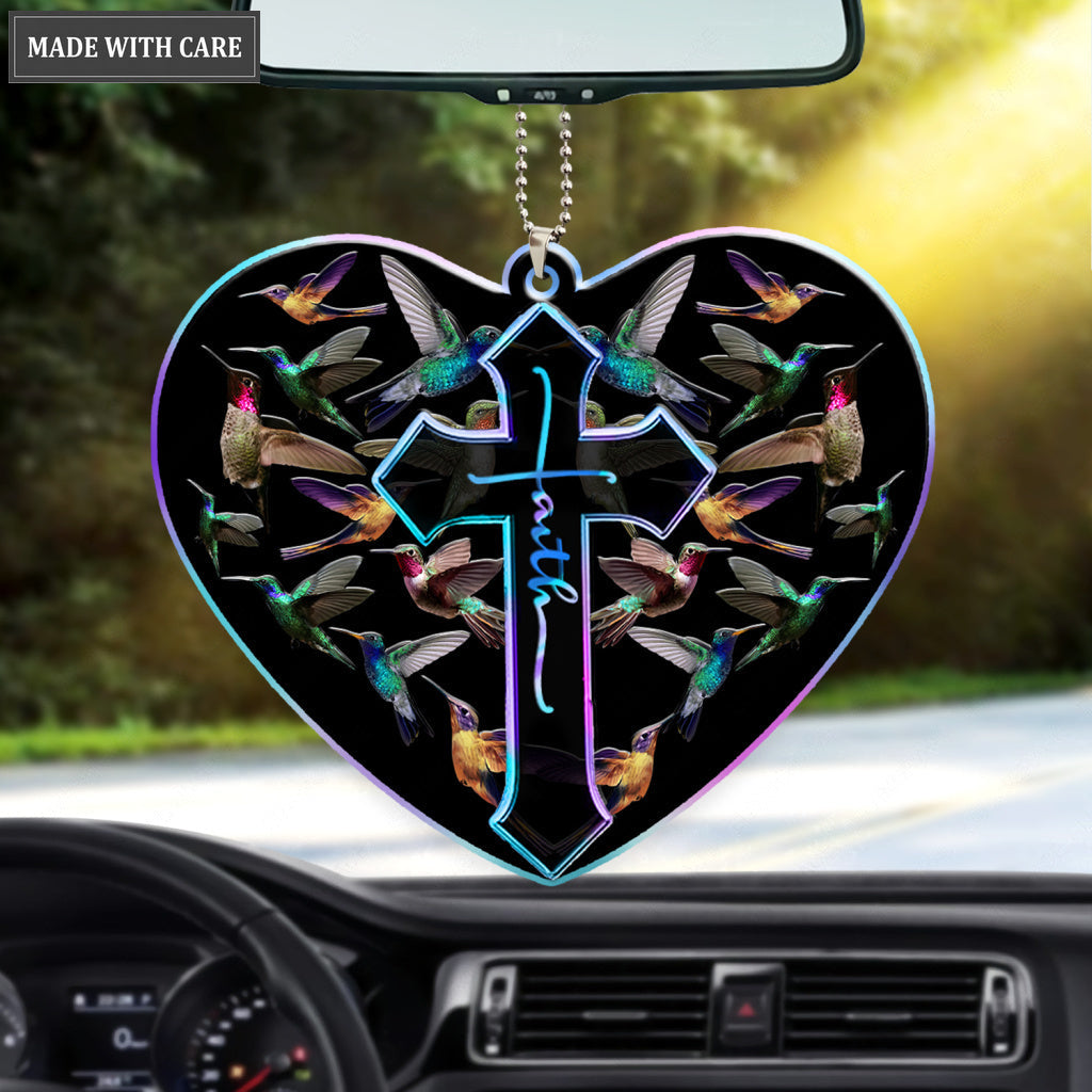 Hummingbird Heart Faith Ornament