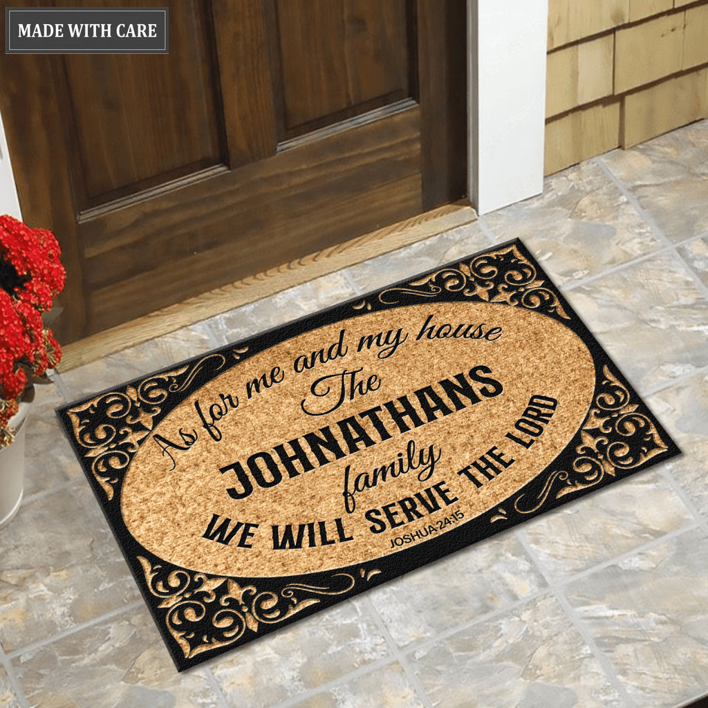 Personalized Gift Serve The Lord Doormat