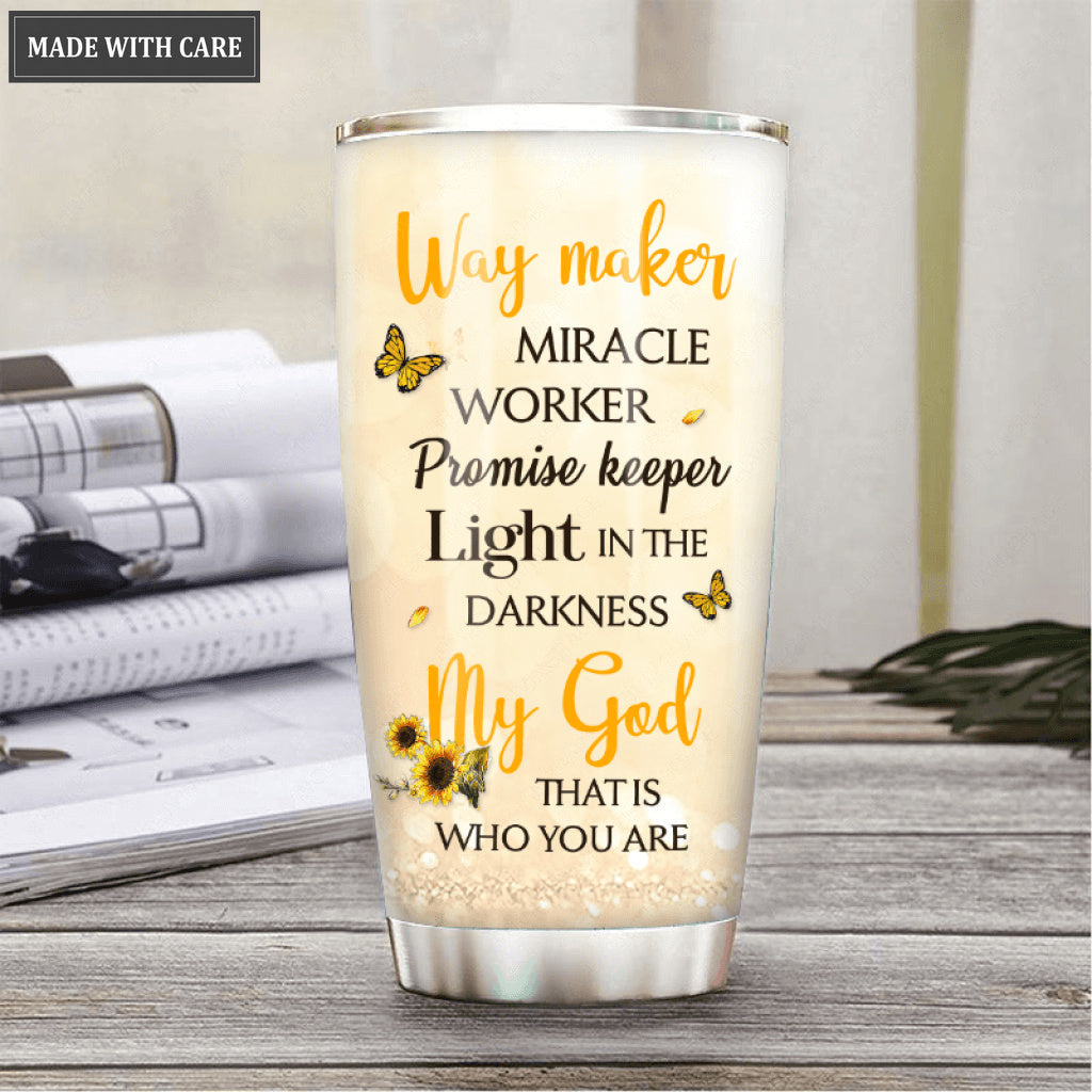 Butterfly Way Maker Customized Tumbler