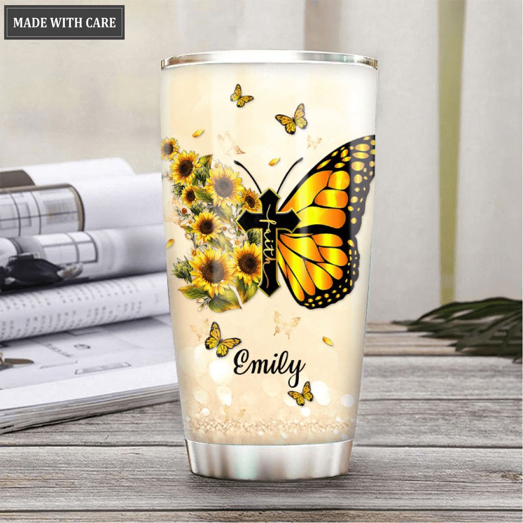 Butterfly Way Maker Customized Tumbler
