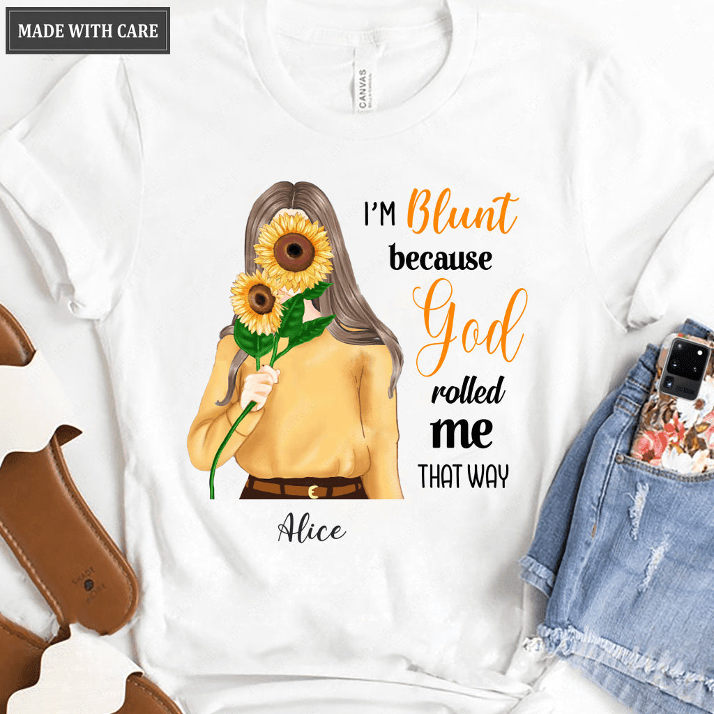 Personalized Sunflower God Blunt Tshirt