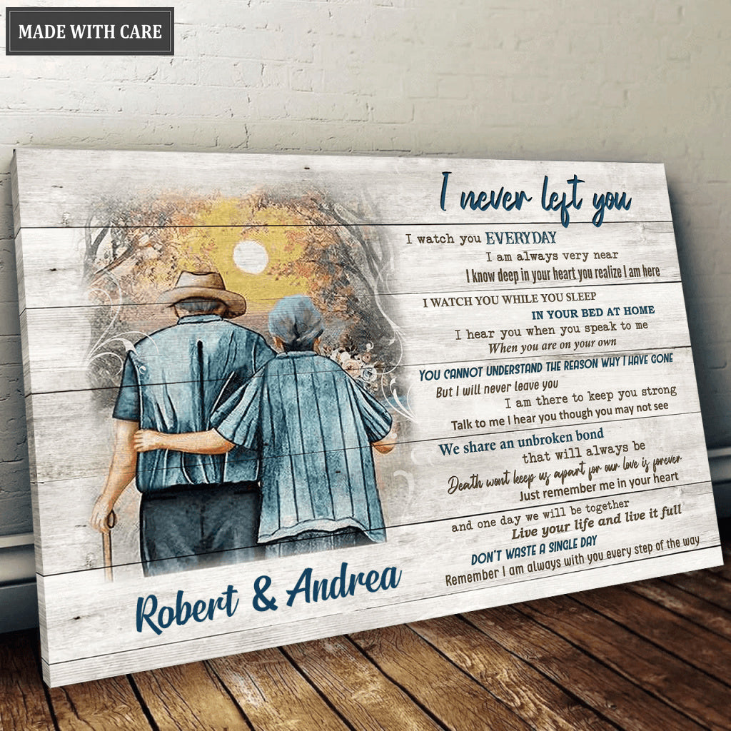 Personalized You And Me Never Leave Each Other Wall Art