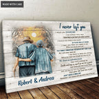 Personalized You And Me Never Leave Each Other Wall Art