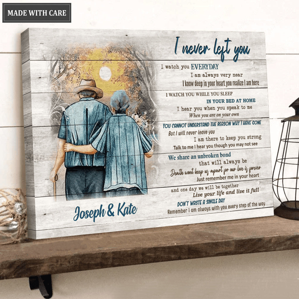 Personalized You And Me Never Leave Each Other Wall Art