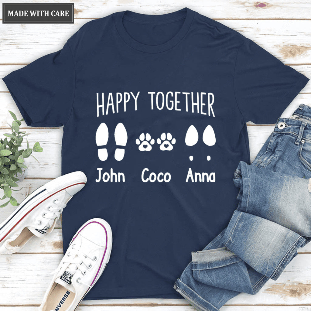 Happy Together Dog Paw and Barefoot T-Shirt