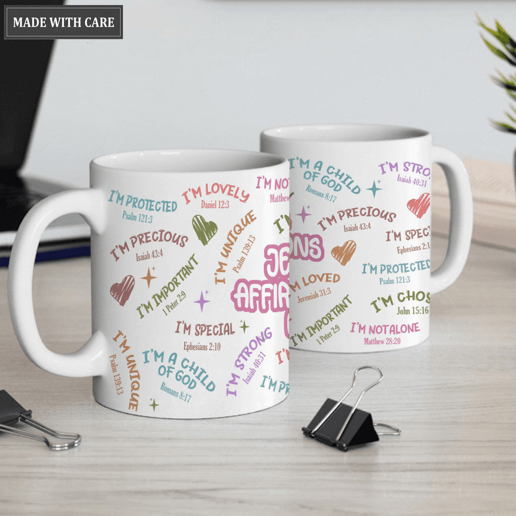 Affirmations Mug, Daily Affirmation I am - Personalized Custom Mug