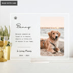 Pet Memorial Gift Pet Loss Gift Pet Bereavement Gift - Personalized Acrylic Plaque