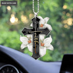 Lily Faith Cross Ornament