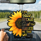 Sunflower God Rolled Me That Way Ornament