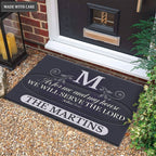 Printfamily M51 Luxury Monogram Collection As For My House Personalized Doormat