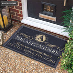 Printfamily M54 Luxury Monogram Collection As For My House Personalized Doormat