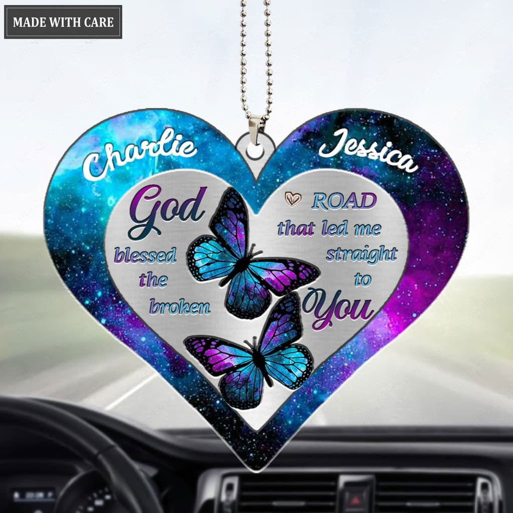 Luvingrace M31 Butterfly Couple God Blessed Personalized Ornament