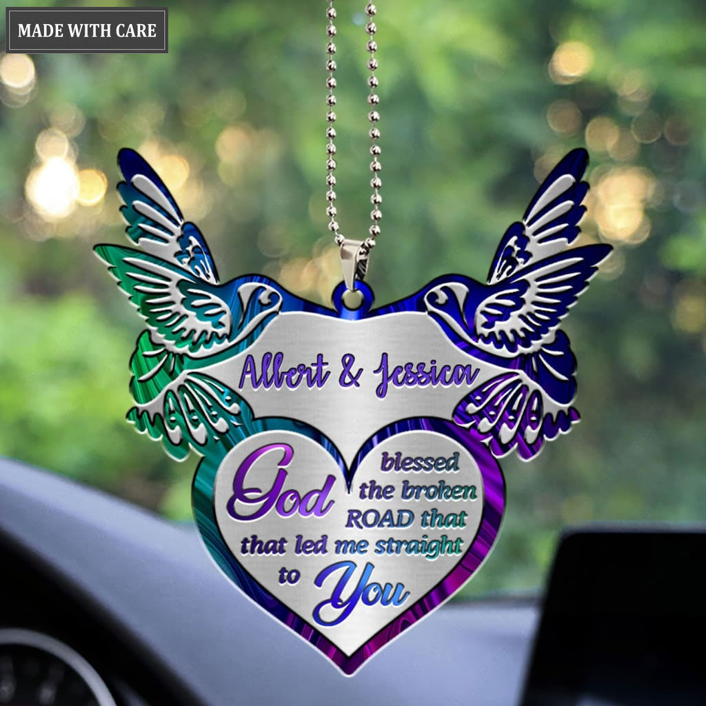 Luvingrace M35 Hummingbird Couple God Blessed Personalized Ornament