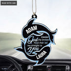 Printfamily M37 Dolphin Couple God Blessed Personalized Ornament
