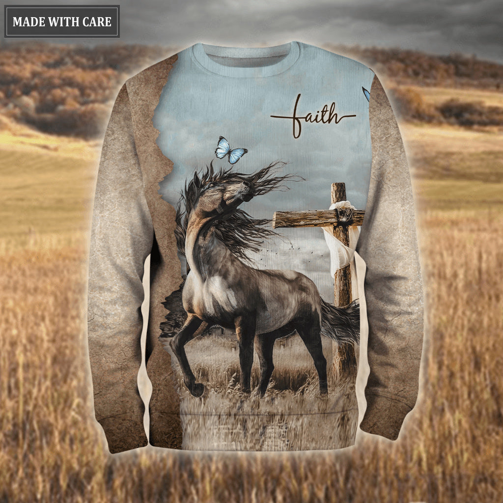Faith Horse Cross Faith Over Fear Hoodie
