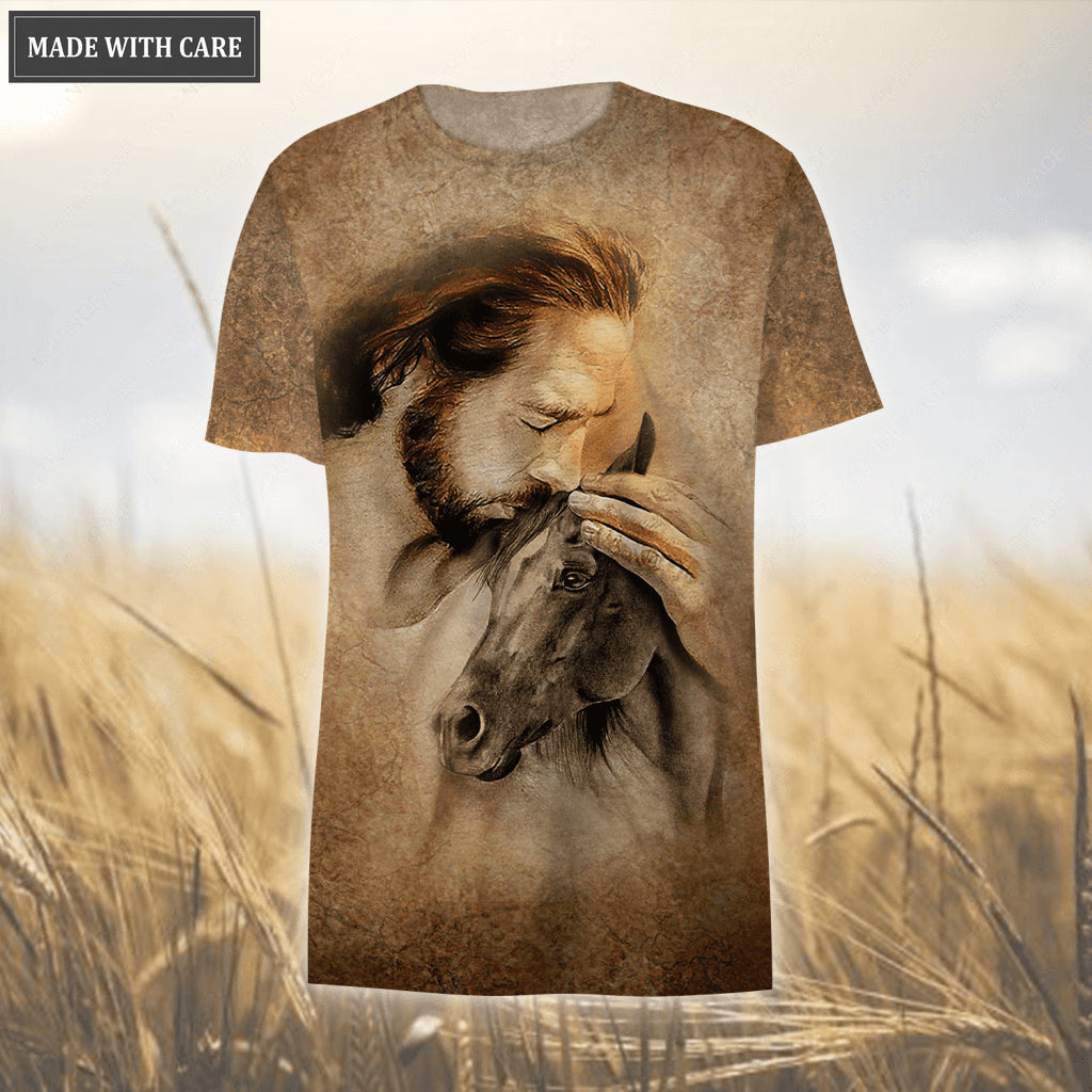 Jesus Christ Love Horse Let Your Faith Be Bigger Than Your Fear Hoodie