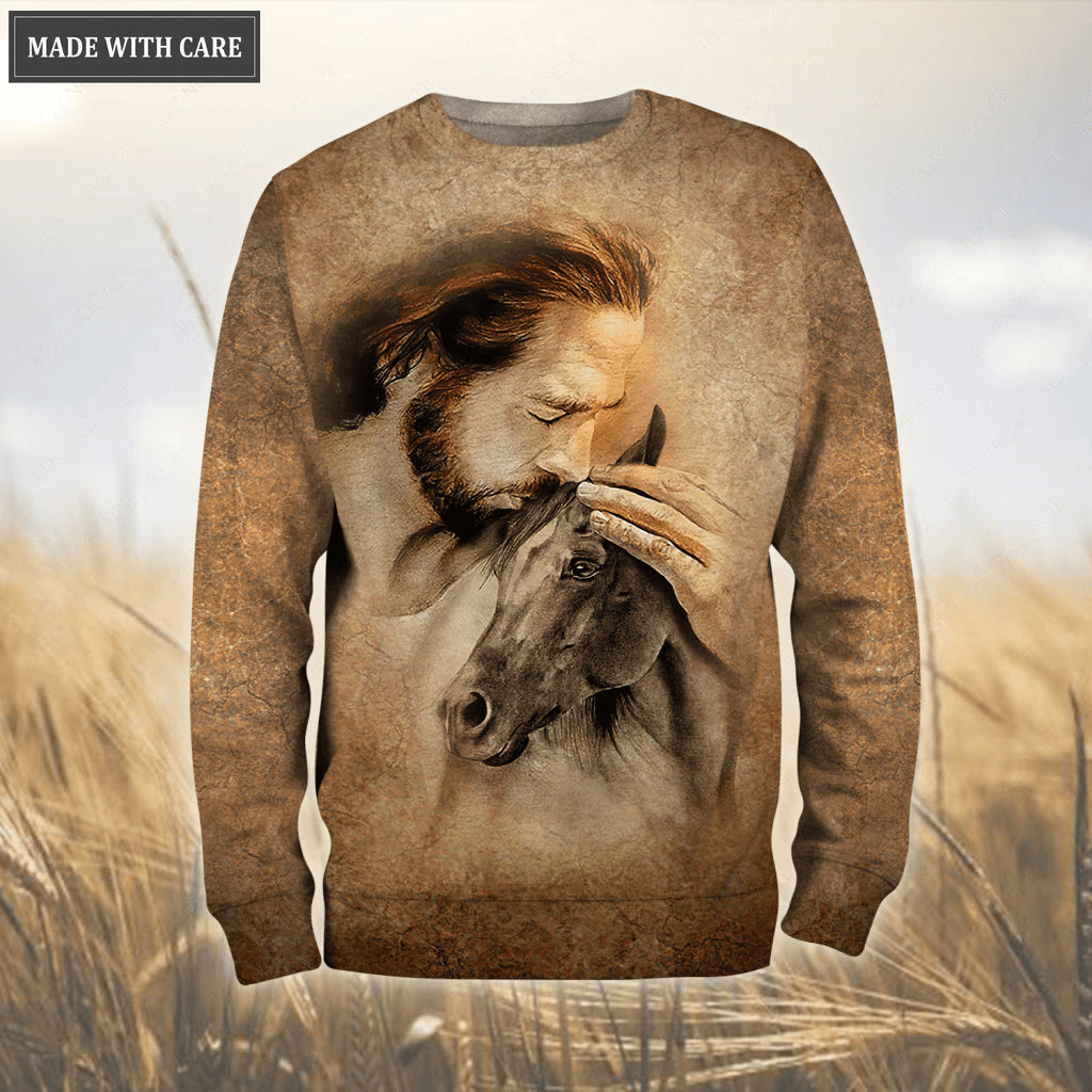 Jesus Christ Love Horse Let Your Faith Be Bigger Than Your Fear Hoodie