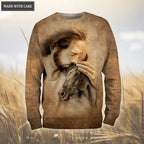 Jesus Christ Love Horse Let Your Faith Be Bigger Than Your Fear Hoodie
