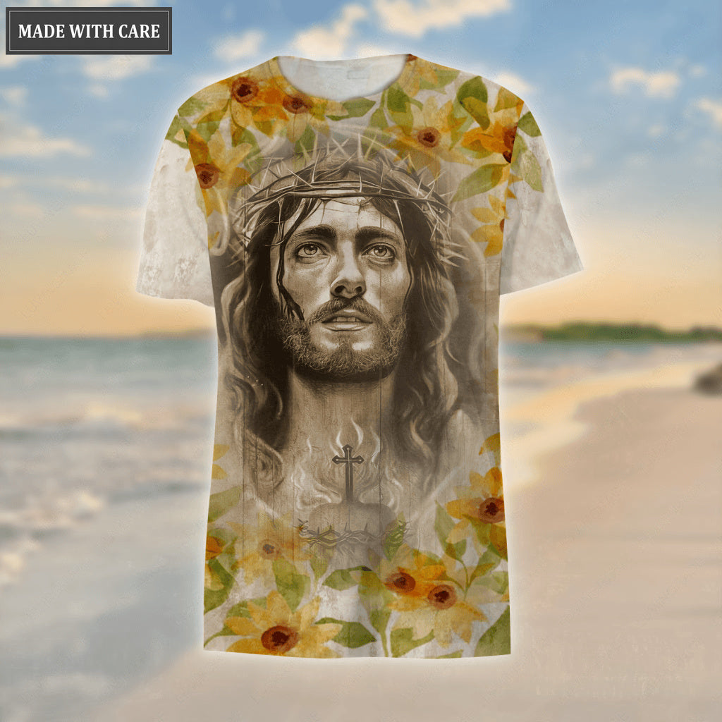 Jesus Christ Sunflower Trust In God Hoodie