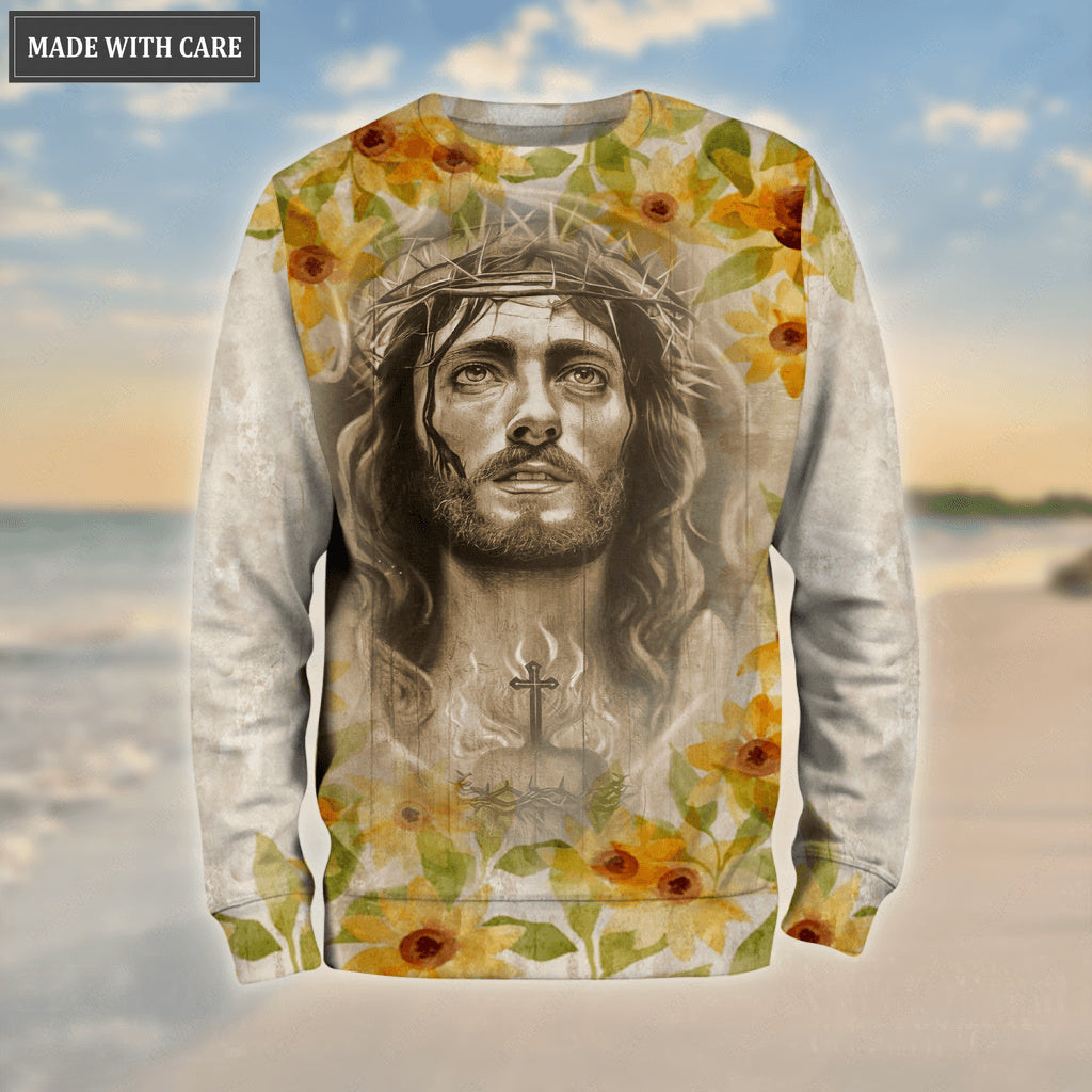 Jesus Christ Sunflower Trust In God Hoodie