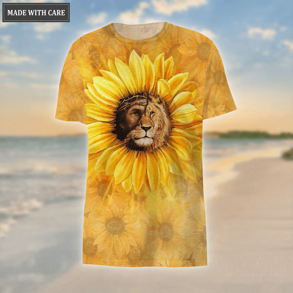 Sunflower Jesus Christ Lion Cross Way Maker My God Hoodie