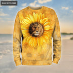 Sunflower Jesus Christ Lion Cross Way Maker My God Hoodie