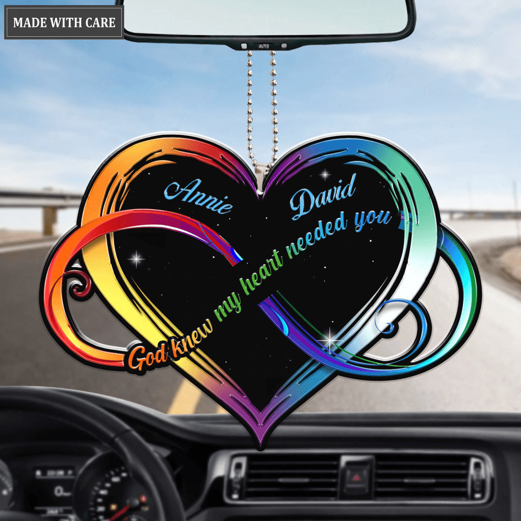 Colorful Infinity Heart For Couple Personalized Ornament