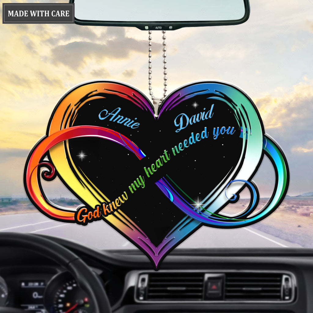 Colorful Infinity Heart For Couple Personalized Ornament