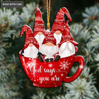 Cup Of Gnomes God Says You Are Ornament