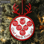 Christmas Deer Antlers God Says You Are Ornament