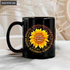 Sunflower Floral God Says You Are Mug