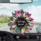 New Sunflower Silhouette God Says You Are Ornament