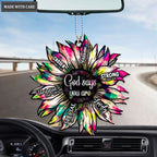 New Sunflower Silhouette God Says You Are Ornament