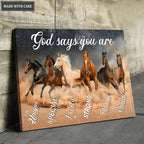 Running Horses God Says You Are Wall Art
