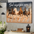 Running Horses God Says You Are Wall Art