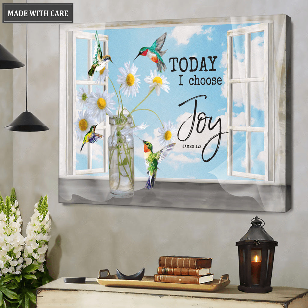 Today I Choose Joy Daisy Wall Art