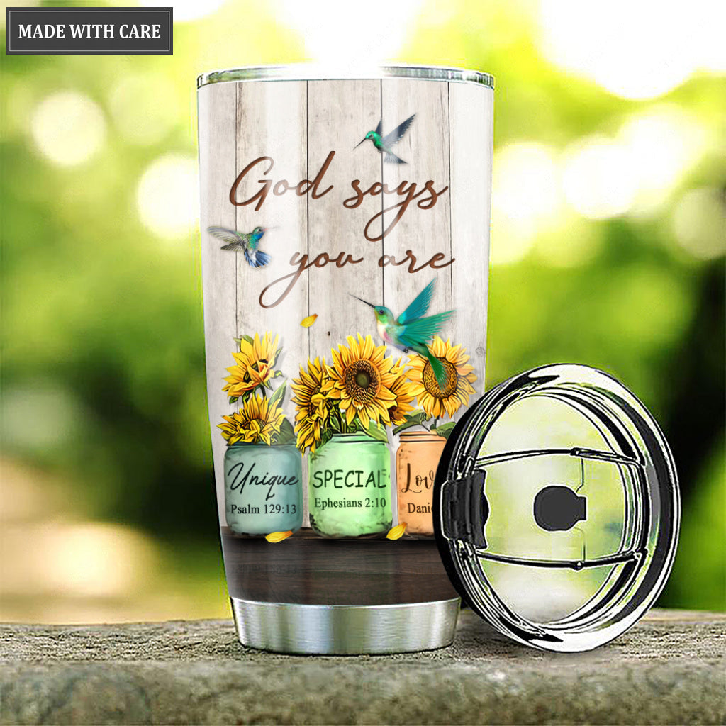 Personalized God Says You Are Tumbler