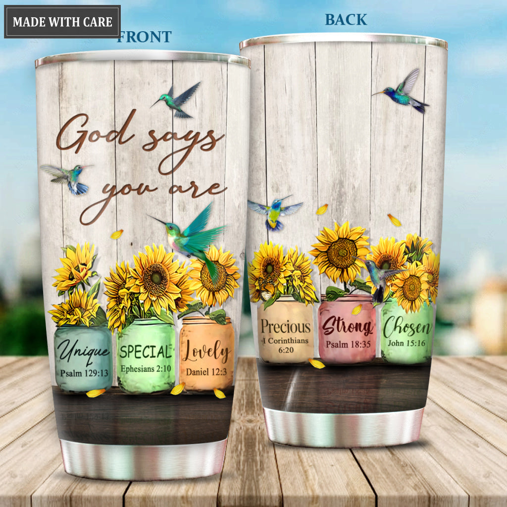Personalized God Says You Are Tumbler