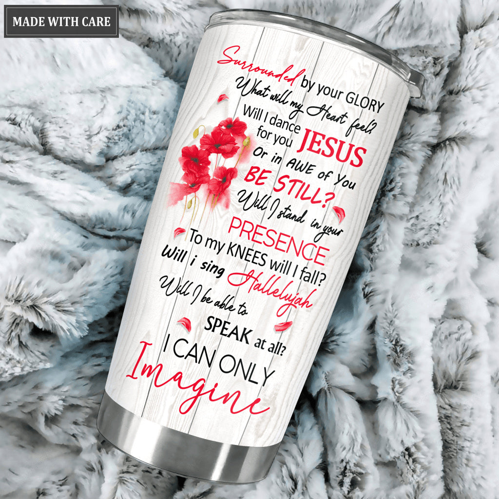 Personalized Pink Flower Glory Customized Tumbler