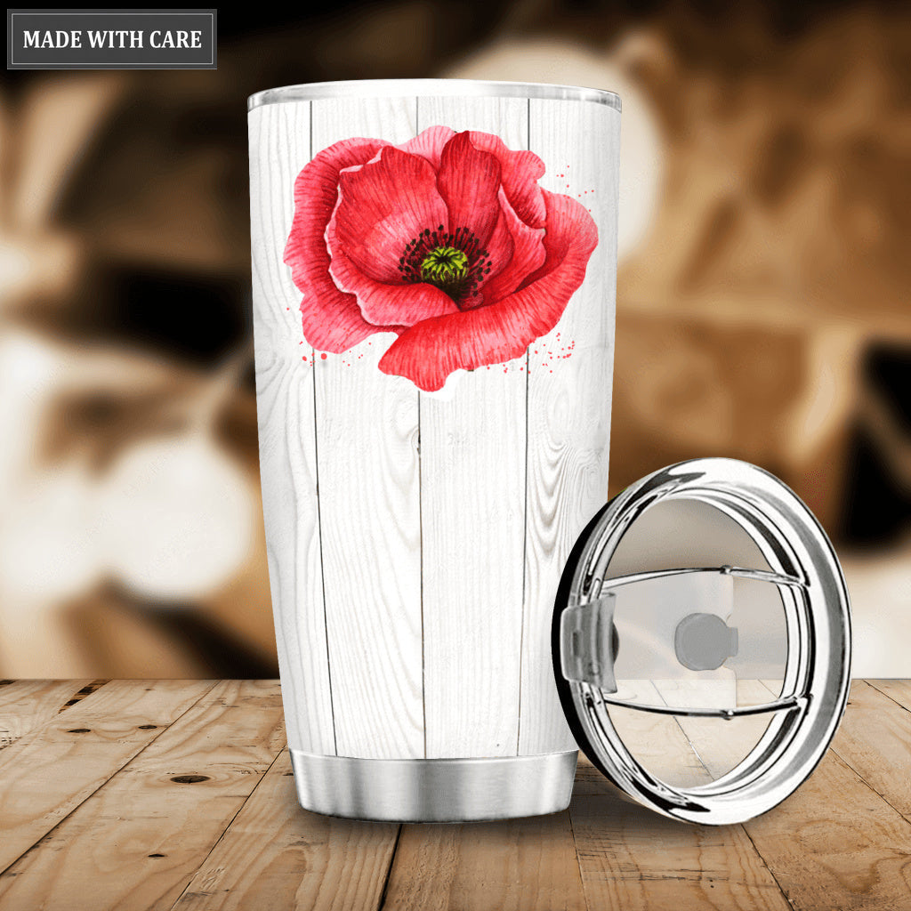 Personalized Pink Flower Glory Customized Tumbler