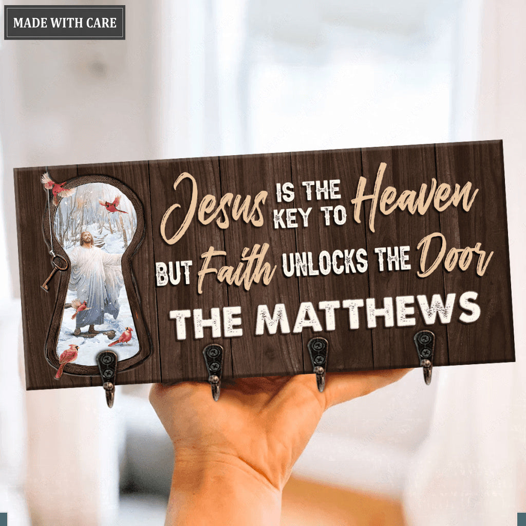 Jesus Christ Nothern Cardinal Jesus Is The Key To Heaven Personalized Key Hanger