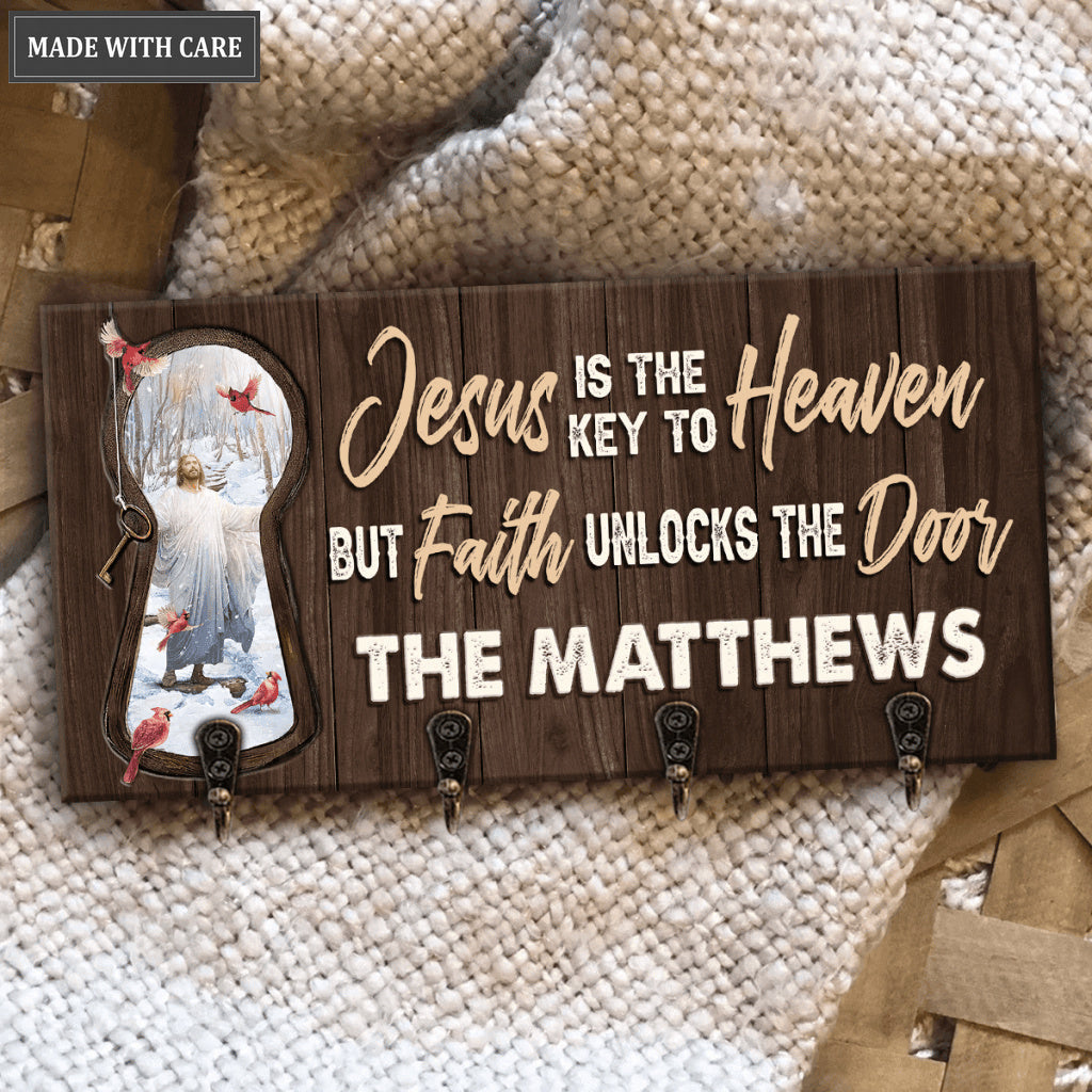 Jesus Christ Nothern Cardinal Jesus Is The Key To Heaven Personalized Key Hanger
