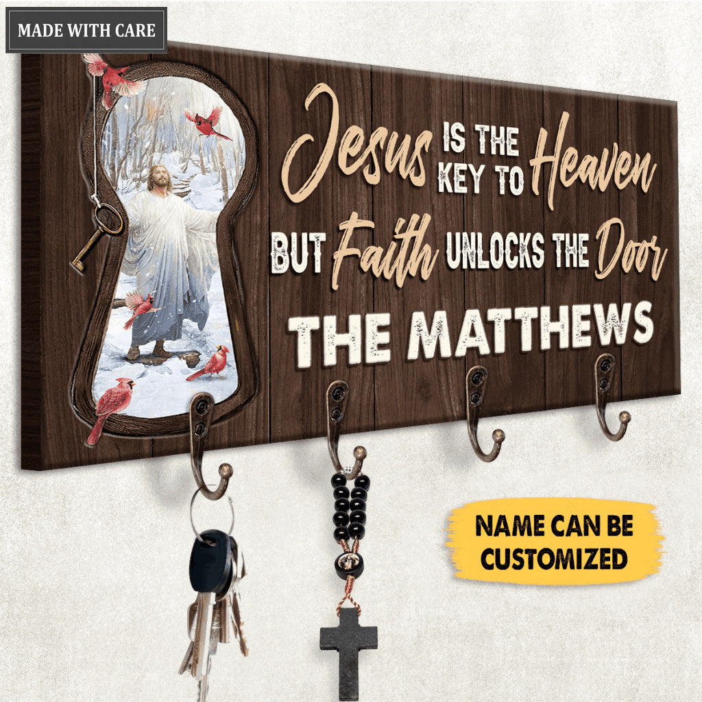 Jesus Christ Nothern Cardinal Jesus Is The Key To Heaven Personalized Key Hanger