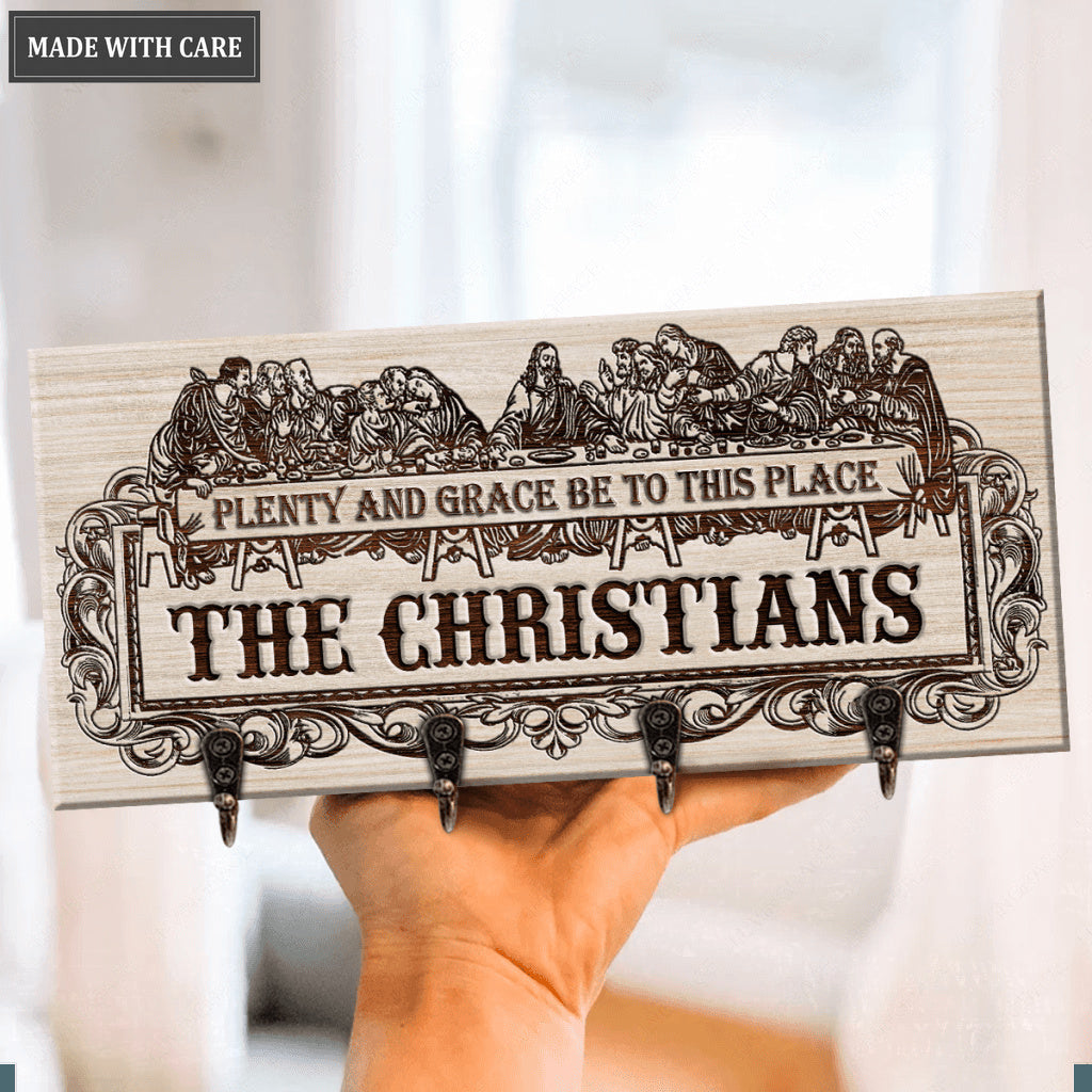 Plenty And Grace Be To This Place Personalized Key Hanger