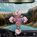Camo Cross Heart Buck And Doe Ornament